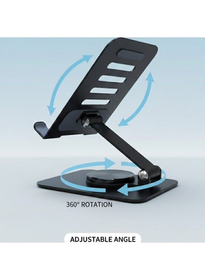 Talala Adjustable Mobile Phone Stand for Desk, Foldable & Portable Smartphone Holder with Strong Metal Base, Hands-Free Phone Stand for Office, Home, Travel, Video Calls, Watching Videos Compatible with iPhone & Android - Image 2